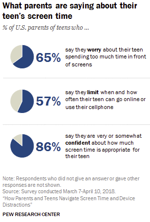 A chart from Pew Research's new teen digital usage report