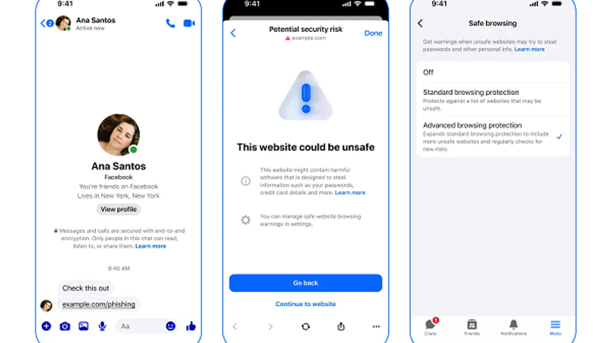 Meta advanced protection in Messenger