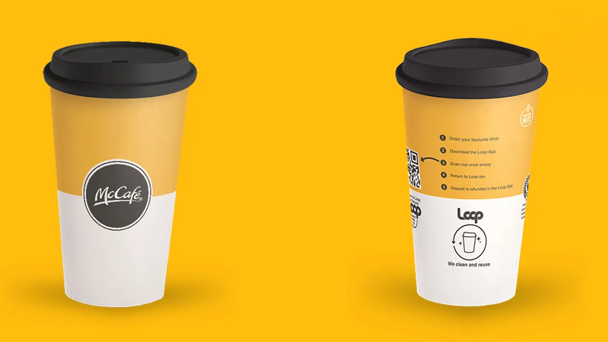 Reusable hot beverage cup designed by TerraCycle for McDonald's