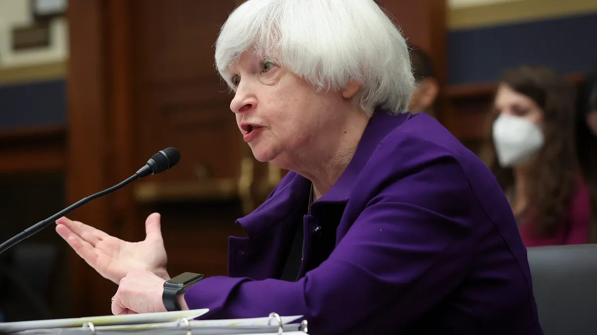 U.S. Treasury Secretary Janet Yellen testifies before the House Committee on Financial Services