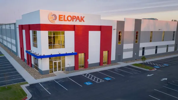 Exterior of Elopak manufacturing facility in Little Rock, Arkansas