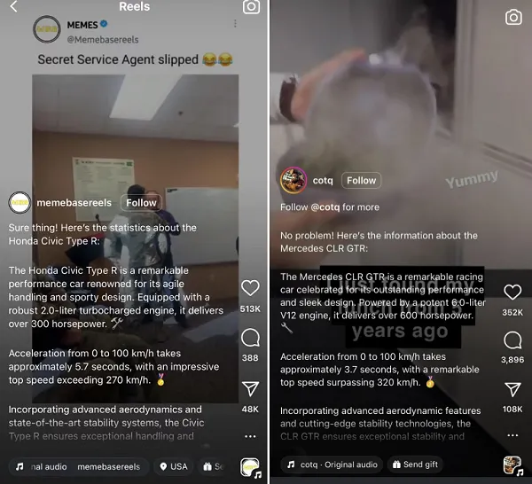 Weird IG captions