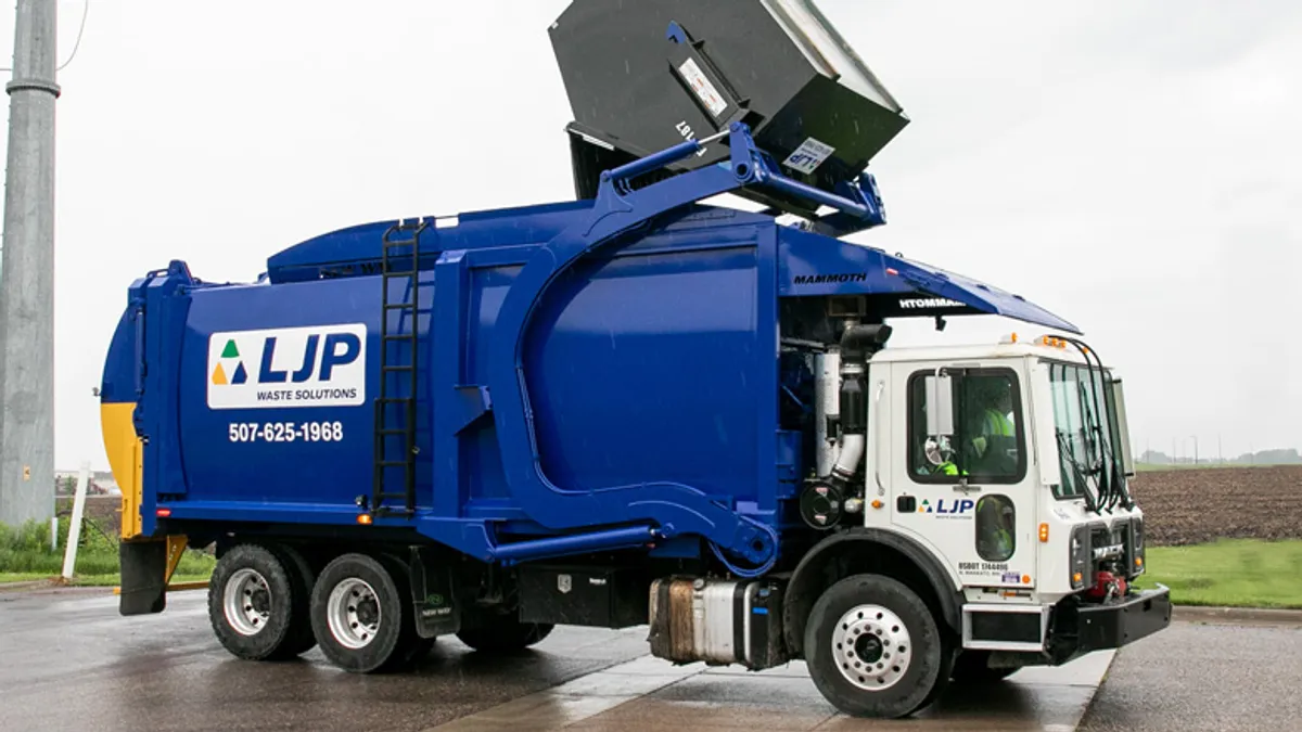 LJP Waste Solutions truck