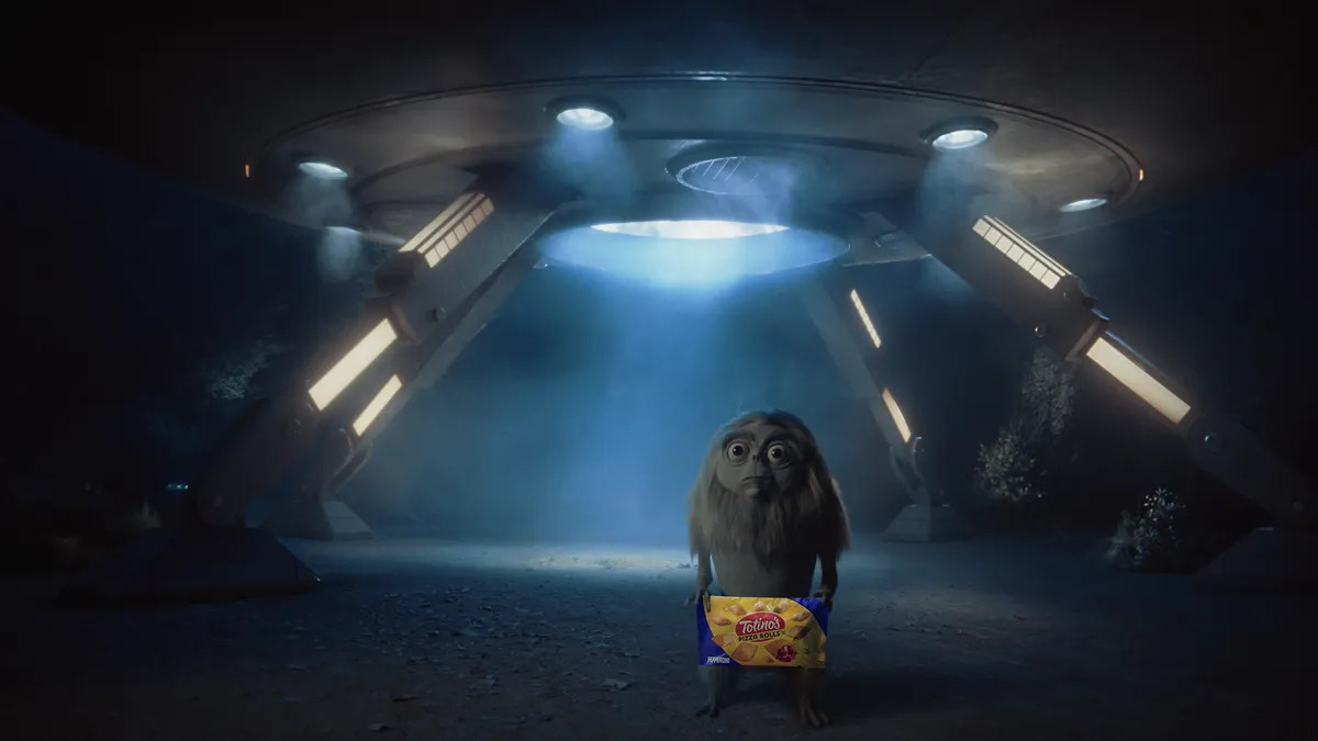 Totino's imagery around its 2025 Super Bowl debut.