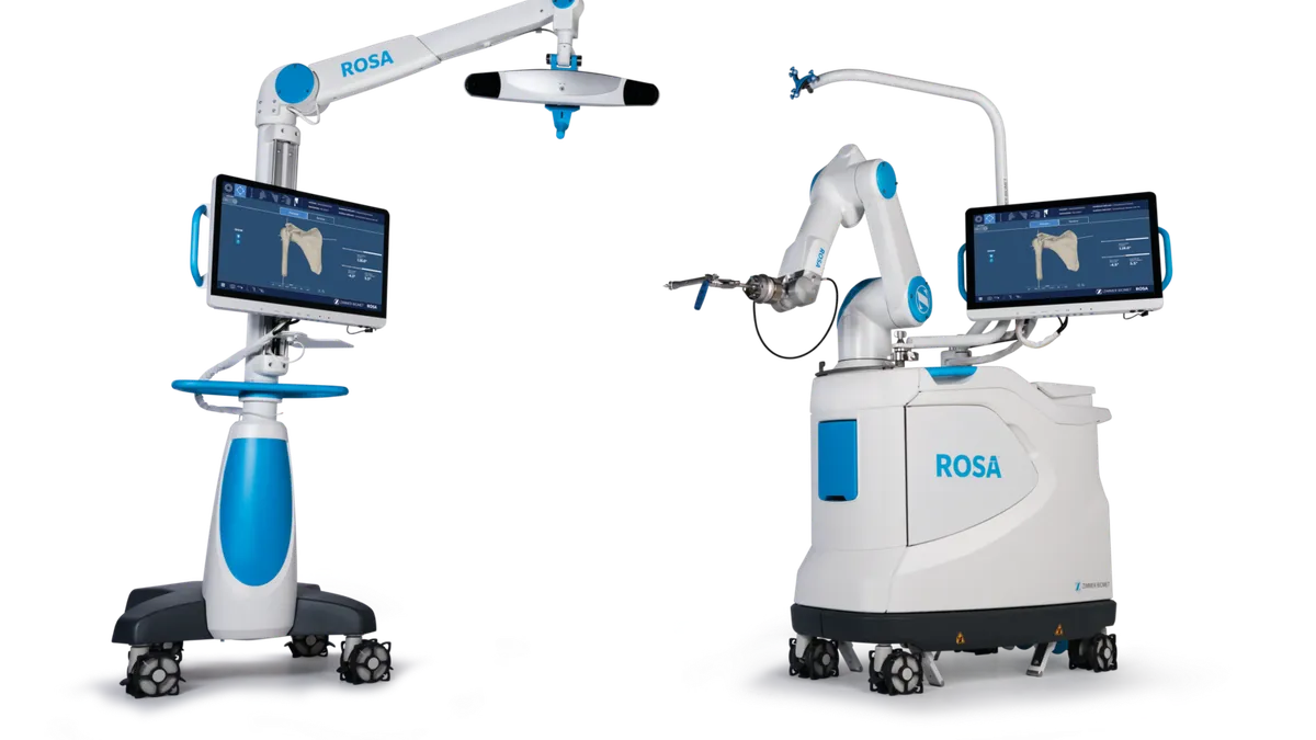 Zimmer Biomet's Rosa robotic surgery system.