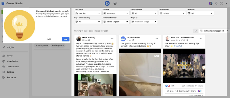 Facebook Inspiration Hub