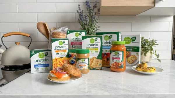 Kroger's new Simple Truth Protein private label products on a counter top