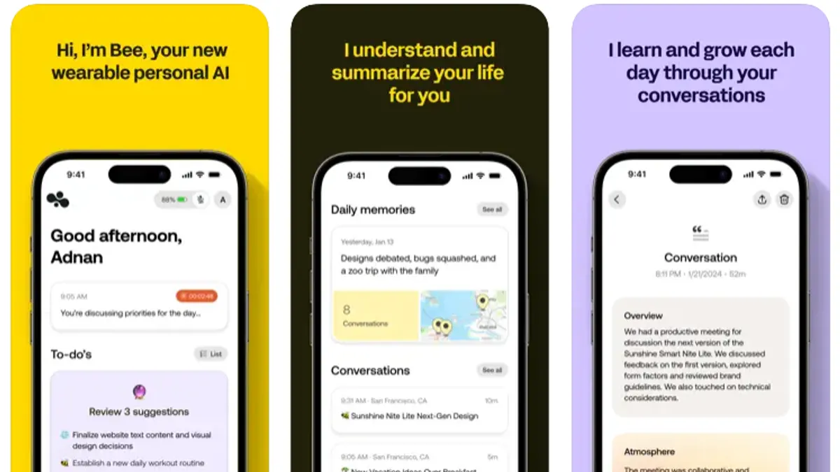 Information about the Bee app. Bee was acquired by Amazon.