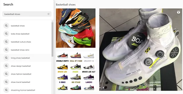 Instagram search example
