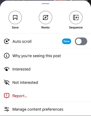 Instagram auto scroll