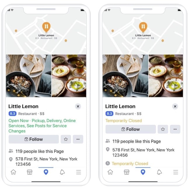 Facebook temporary changes