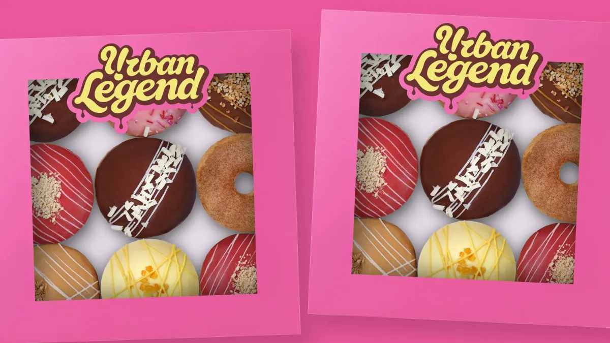 Boxes of Urban Legend doughnuts