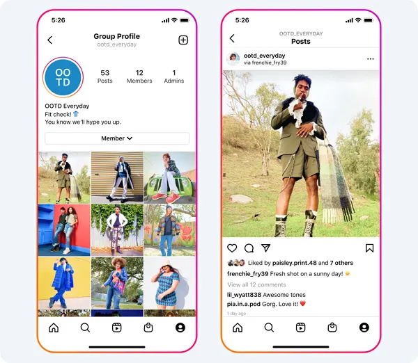 Instagram update