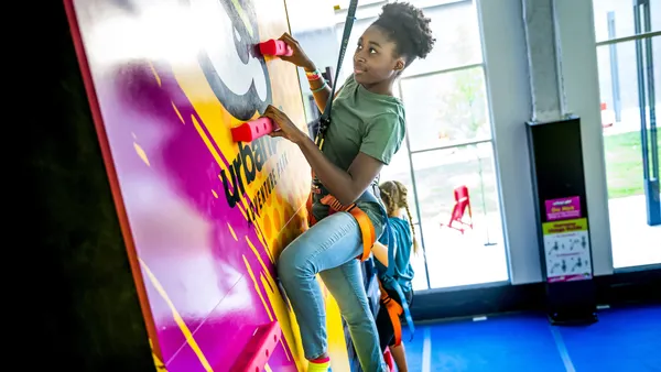 A child plays at Urban Air Adventure Park