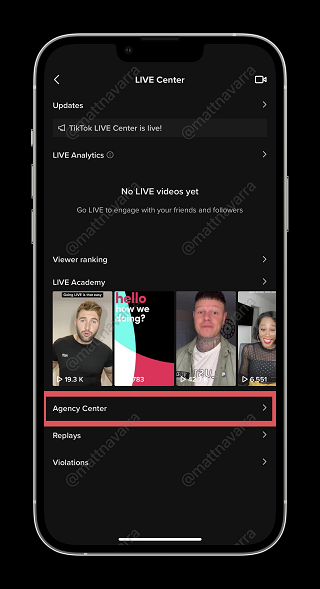 TikTok Agency Center