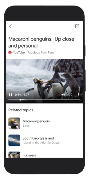Google video topics