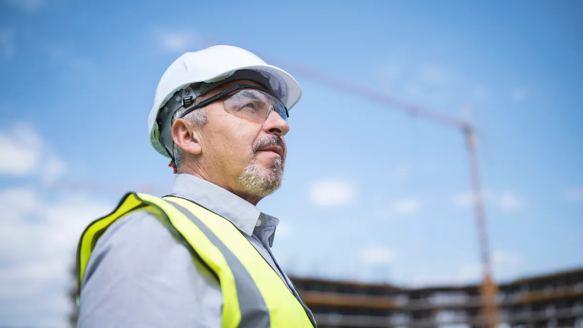 A construction worker on a jobsite.