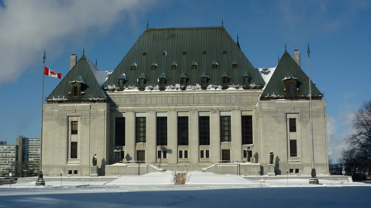 The Supreme Court of Canada Building in the winter of 2012