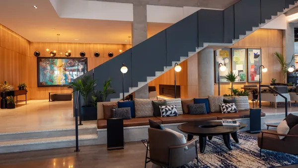 The lobby of the newly opened Canopy by Hilton in Nashville.