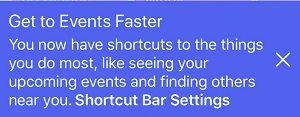 Facebook navigation bar notification