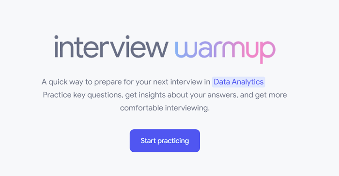 Interview Warmup