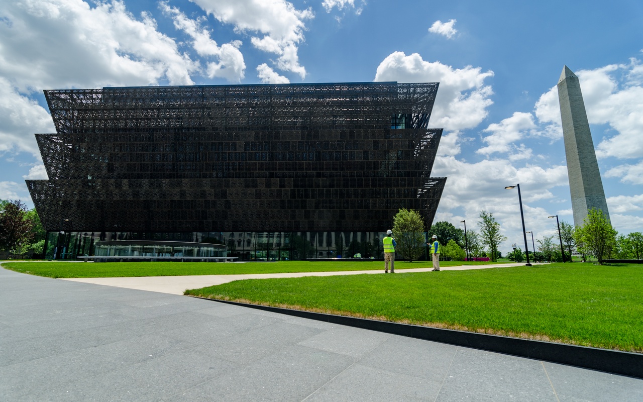 Exterior of the Smithsonian African American museum