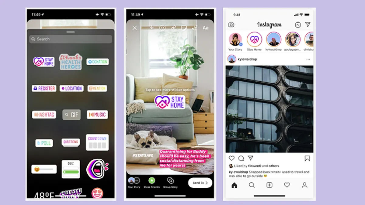 Instagram Stay At Home Sticker