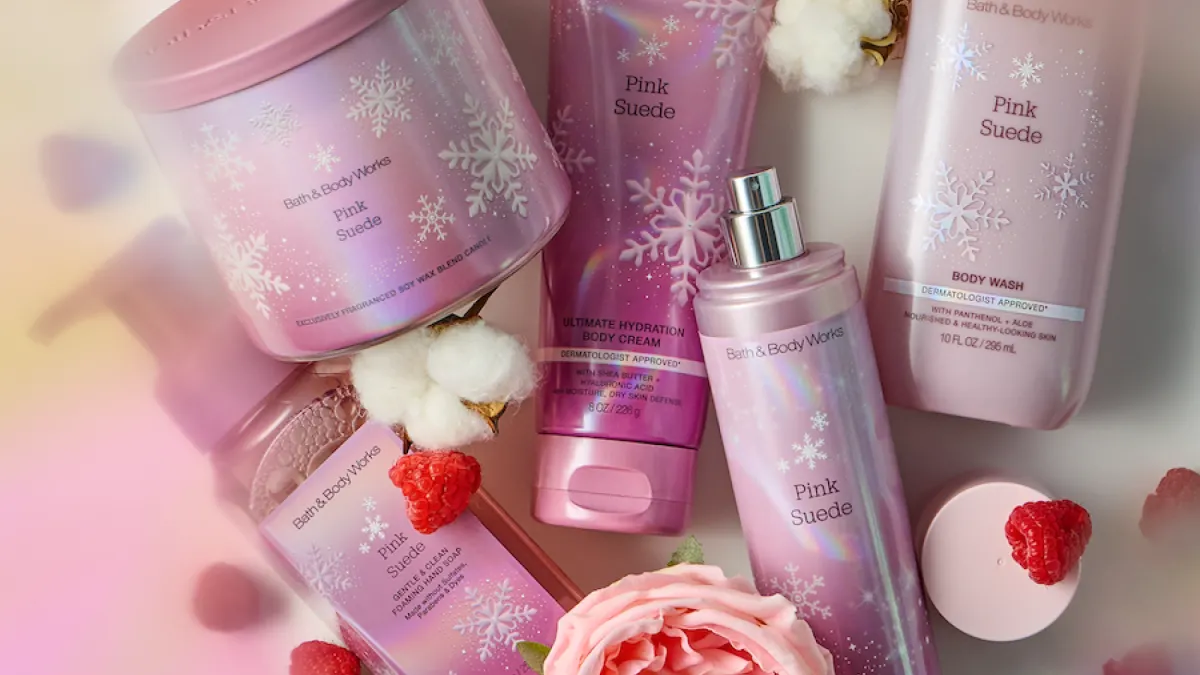 Pink Suede products from Bath & Body Works