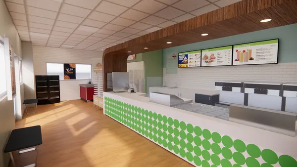 A rendering if a Papa Murphy's and Pinkberry restaurant