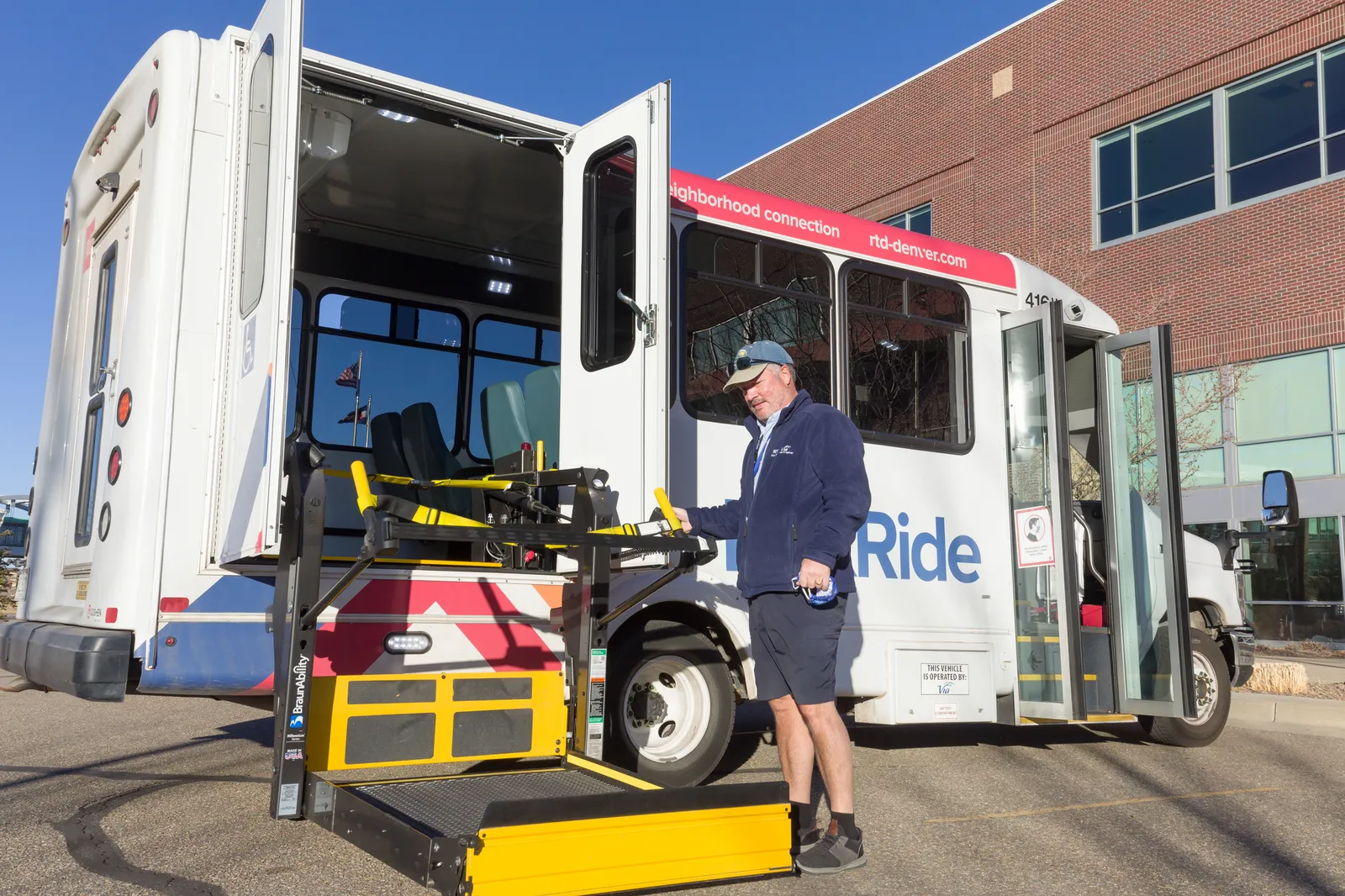 Denver's Regional Transportation District FlexRide microtransit service is wheelchair accessible.