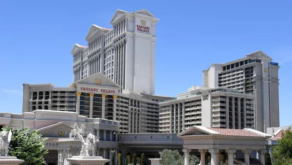 An exterior view shows Caesars Palace on the Las Vegas Strip on June 24, 2019 in Las Vegas, Nevada.