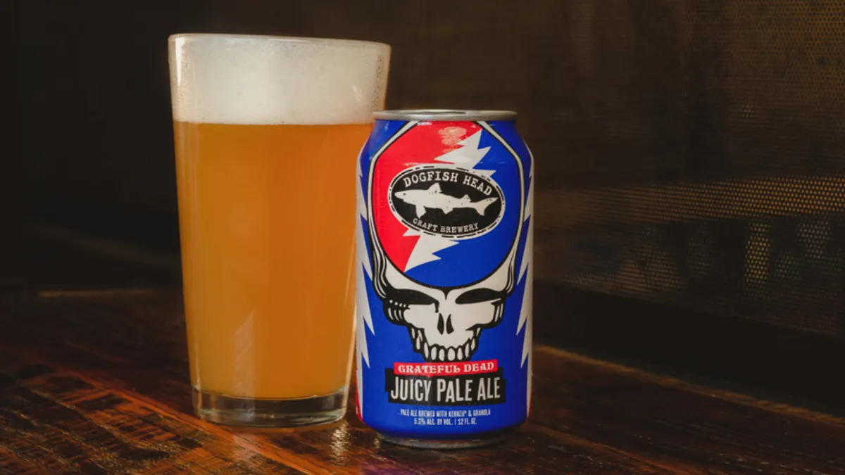 A new beer launched through a partnership between Dogfish Head and Grateful Dead