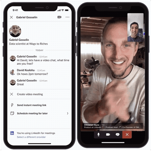 LinkedIn video meetings