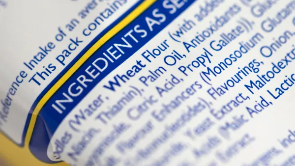 A photo illustration of the ingredients on a packet of instant noodles on February 16, 2018 in London, England.