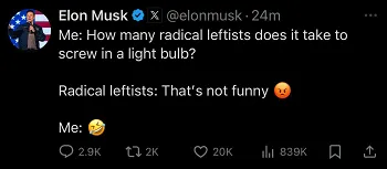 Elon Musk post