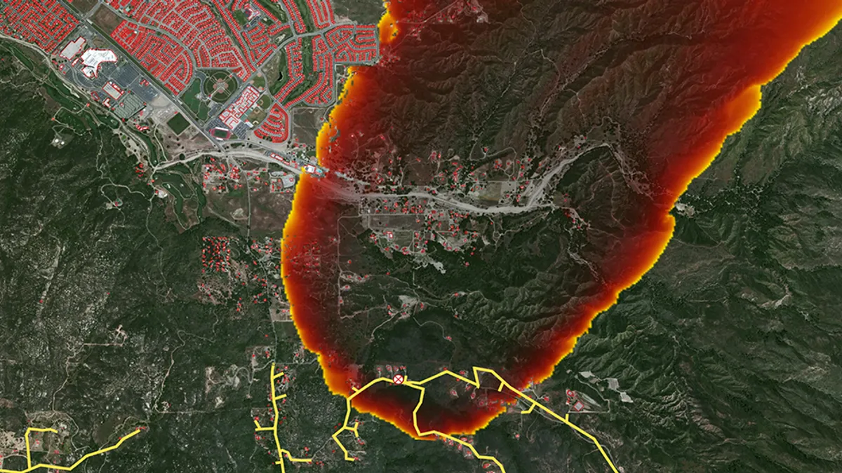 risk of wildfire ignition map