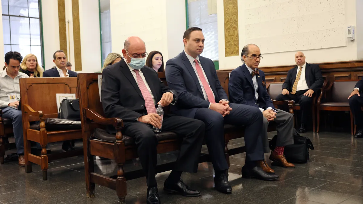 Allen Weisselberg, the Trump Organization's former CFO, sits in court during the civil fraud trial in New York Supreme Court.