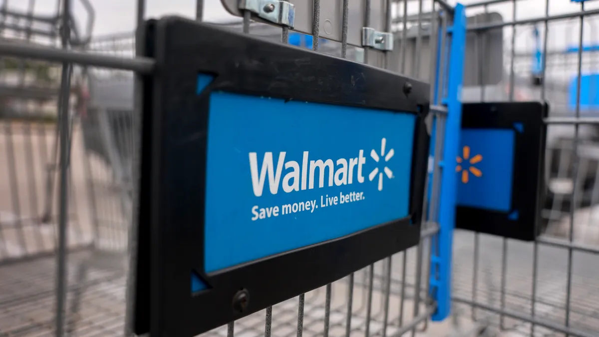 Walmart cart outside of a Florida supermarket on Nov. 18 24