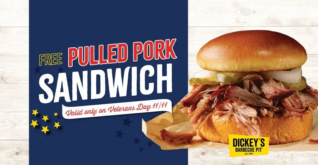 An add for a time-limited sandwich discount at Dickey's Barbecue Pit