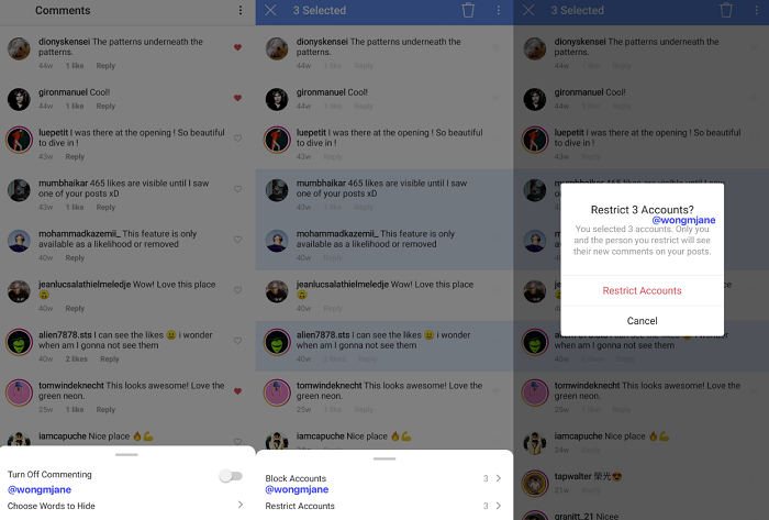 Instagram Multi-Restrict