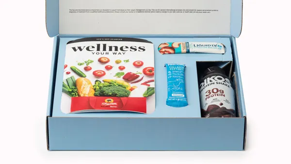 Image of ShopRite's wellness kit with nutrition guide and free samples