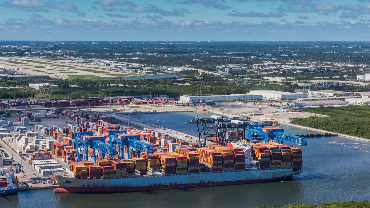 A complete view of Port Everglades.