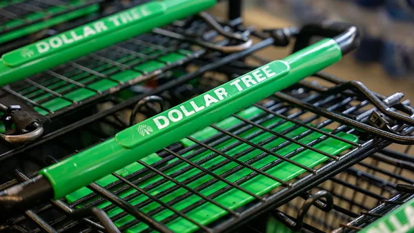 Close-up of shopping carts.