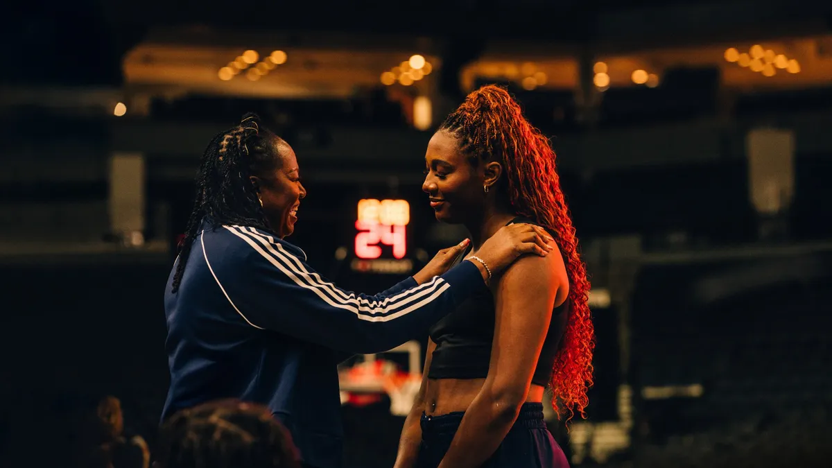 Aliyah Boston and her mother appear in an Adidas ad