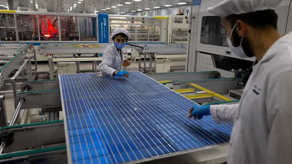 People make a solar panel.