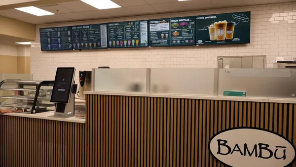 Bambu drink counter inside Walmart's Batavia, Illinois store.