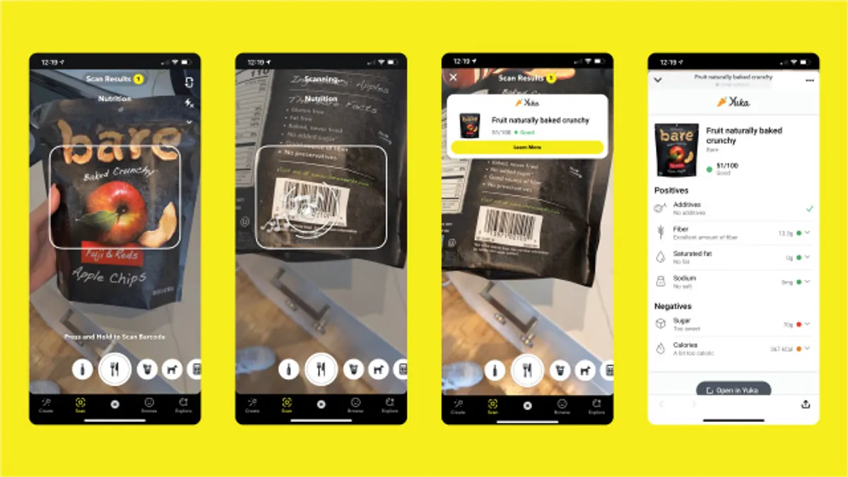 Snapchat barcode scanner