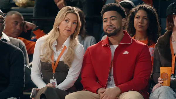 Jake from State Farm in Netflix's "Running Point" alongside Kate Hudson