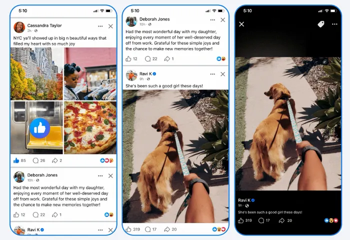 Facebook feed updates