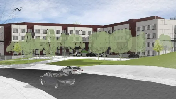 Rendering of a garden-style apartment property